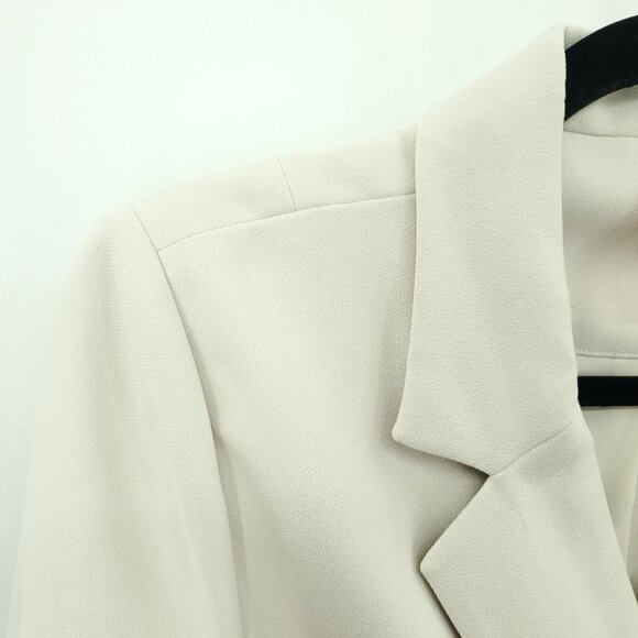 SPANX Carefree Crepe Wrap Blazer M Parchment (Cream/White) - Picture 8 of 16